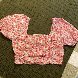 Pink floral top